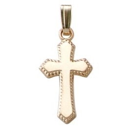 Children's Cross Necklace in 14kgf Sterling Silver