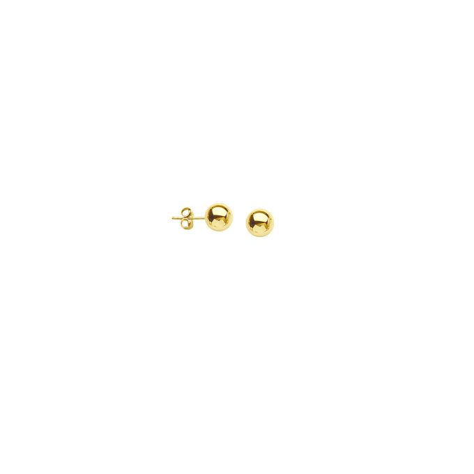 14K Yellow Gold Ball Stud Earrings 4mm