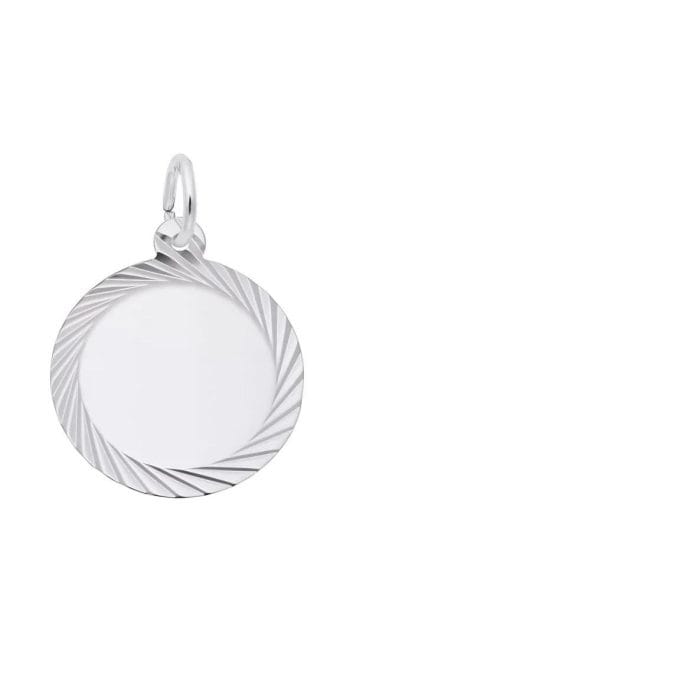 Rembrandt Small Diamond Faceted Disc Charm