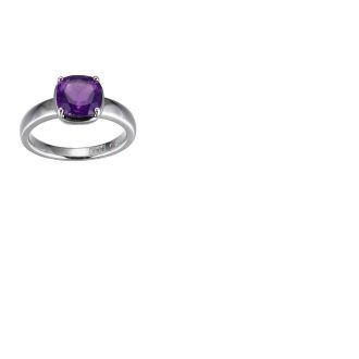 Glam up your style with this exquisite fashion ring. Showcasing an eye-catching 8mm amethyst set within trendy marble detailing, its gleaming rhodium-plated finish adds to its beauty. This solid-shaped tool picked from SS Elle lends a striking cushion effect, building a luxurious statement worth flaunting.