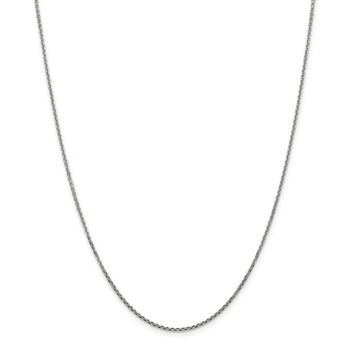 Cable Chain 16" Length in 14k White Gold