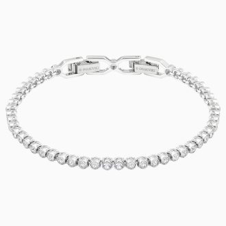 Swarovski "Emily" Tennis Bracelet with White Crystals in White
