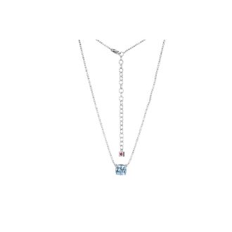This stunning SS ELLE "MARBLE" RHOD 8MM GEN BLU TOP CUSH CUT NECKLACE is a must-have. It features a 17" chain with a 3" extension for the perfect fit. The Rhodium plated 8mm Genuine Blue Topaz is set in a cushion cut, making it a beautiful and timeless piece.