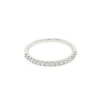 Wedding Band with .25ctw Round Diamonds in 18k White Gold