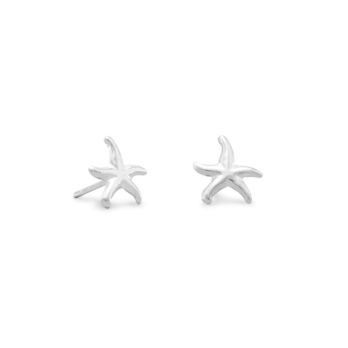 Starfish Stud Earrings in Sterling Silver