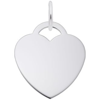 Personalized Heart Necklace with Pearl Accent in Sterling Silver
