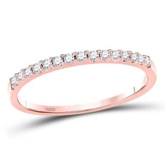 Revel in the elegant sophistication of this beautifully delicate 14-karat rose gold ring, embellished with a stunning 0.16-carat diamond. The thin band with meticulous prong setting adds exquisite detailing, making it a perfect addition to any treasured collection. Available in a comfortable size 7, this ring is an ode to timeless finesse.