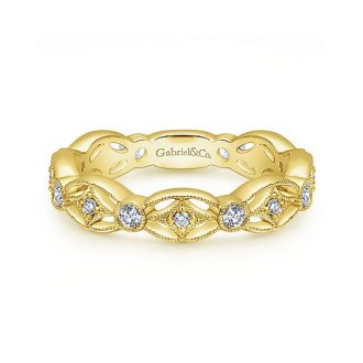Gabriel & Co Stackable Band with .25ctw Round Diamonds in 14k Yellow Gold