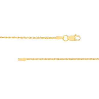 Rope Chain 1.05mm in 14k Yellow Gold 18" Length