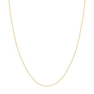 Beautiful 14 karat yellow gold 24" 1.05mm rope chain, perfect for any occasion.