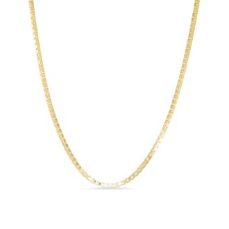 Box Chain 24" Length in 14k Yellow Gold