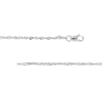 Singapore Chain 20" Length in Sterling Silver