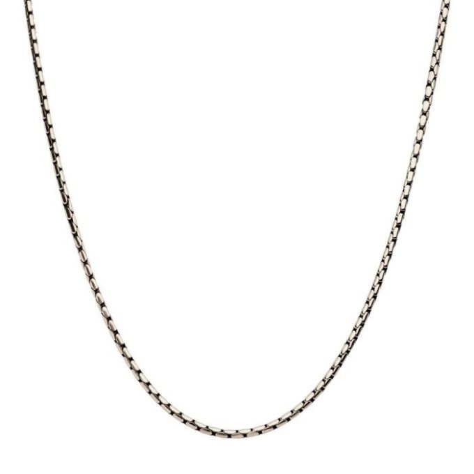 Inox 3mm Steel Boston Link Chain Necklace