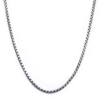 Inox 3mm Oxidized Steel Boston Link Chain Necklace