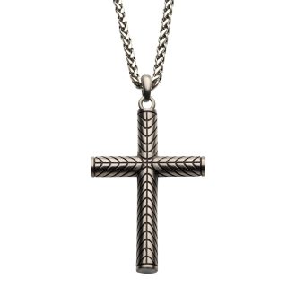 Inox Men's Cross Necklace in Stainless Steel