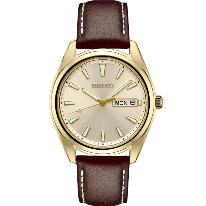 Seiko Men's Quartz Brown Strap Dress Watch