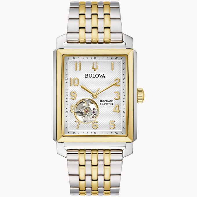 Men's BUL Two-Tone Stainless Steel Dress Watch with Gold Dial