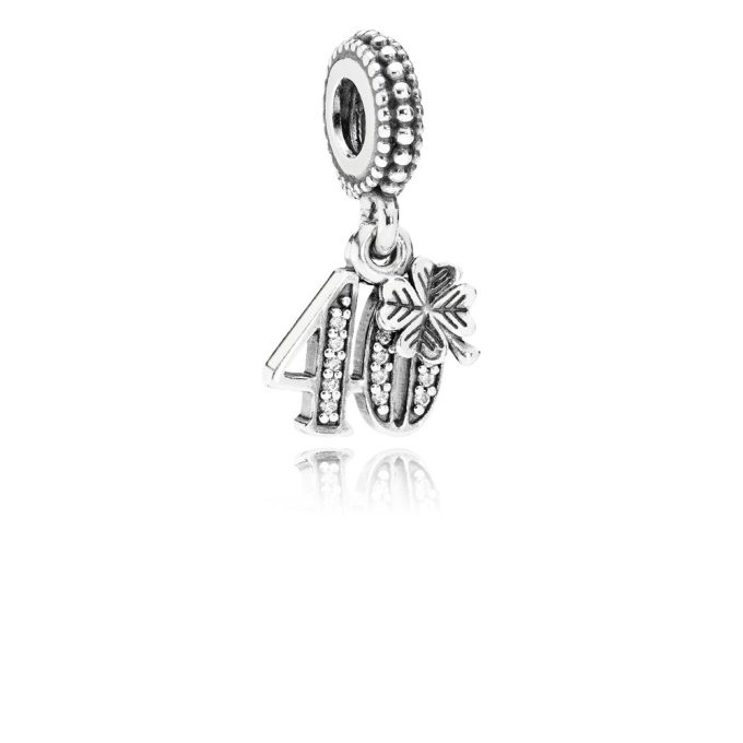 Dangle 40 Years Of Love, Clear Cubic Zirconia