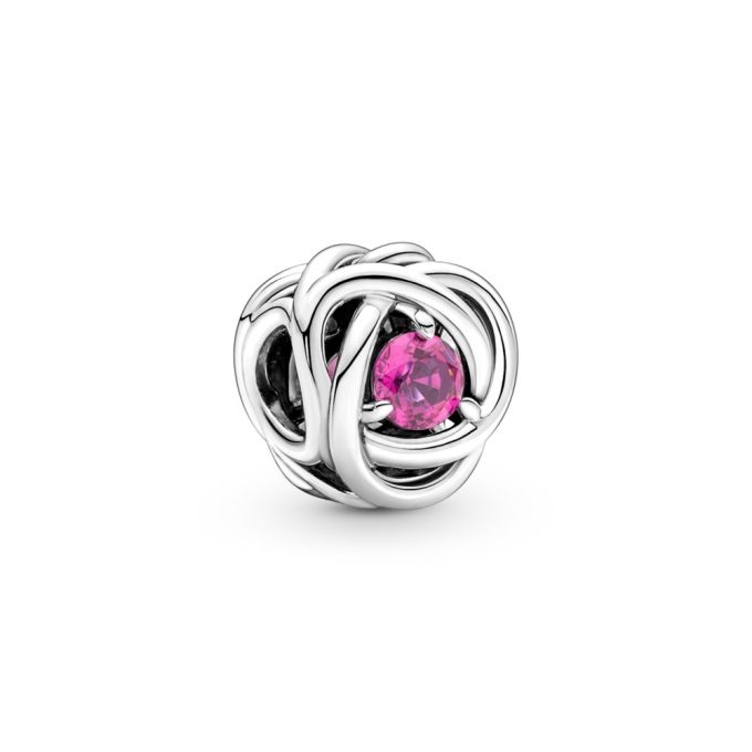 October Pink Eternity Circle Charm