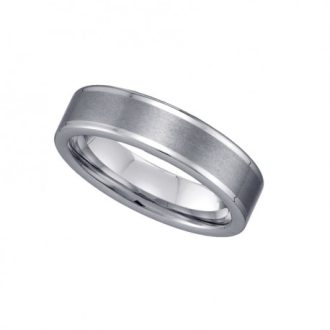 Comfort-Fit 6mm Wedding Band in Tungsten Carbide