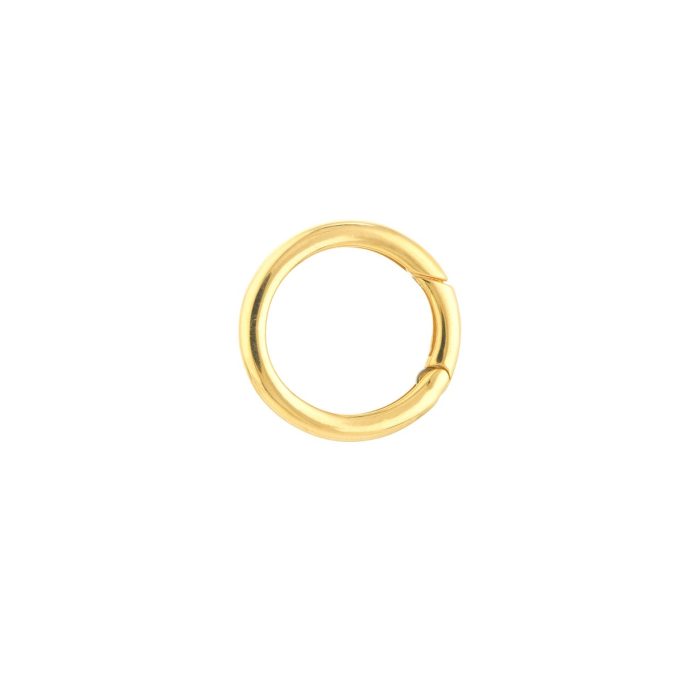 Round Push Lock in 14k Yellow Gold