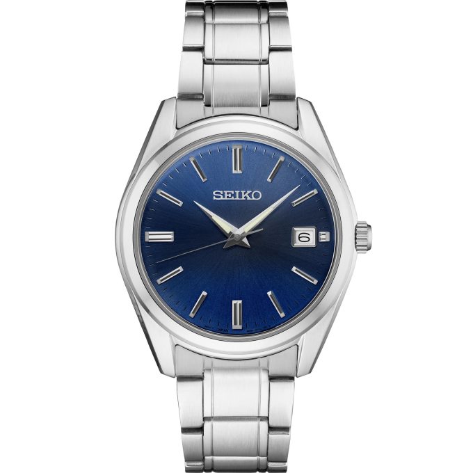 Seiko Men's Quartz Watch with Blue Dial