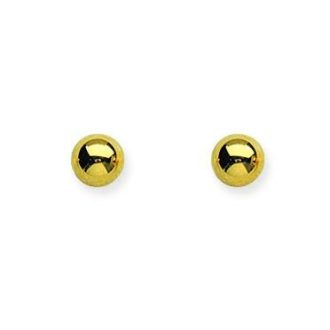 14K Yellow Gold 5mm Ball Stud Earrings