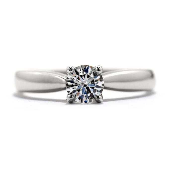 Hearts on Fire Serenity Solitaire Ring with 1.09ct Round Diamond in 18k White Gold