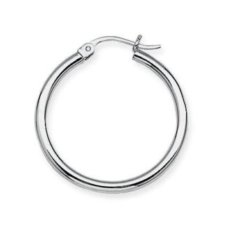 Hoop Earrings in 14k White Gold