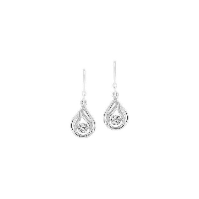 Fashion Earrings with Cubic Zirconia in Sterling Silver