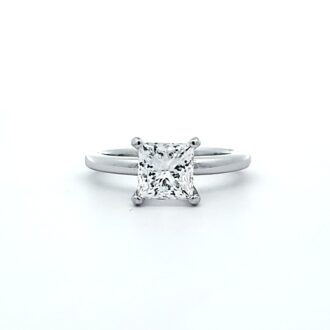 Pre-Owned Solitaire Ring with 1.51ct Princess Cut Lab Grown Diamond in 14k White Gold