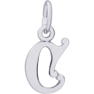 Initial C Charm in Sterling Silver by Rembrandt Charms