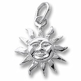 Sterling Silver Sunburst Charm