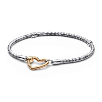 Pandora Pandora Moments Heart Closure Snake Chain Bracelet