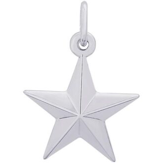 Christmas Star Charm in Sterling Silver by Rembrandt Charms