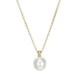 Elle Pearl Necklace in Gold Plated Sterling Silver