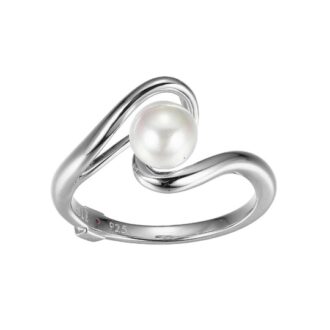 Elle Fashion Ring with Freshwater Pearl in Sterling Silver