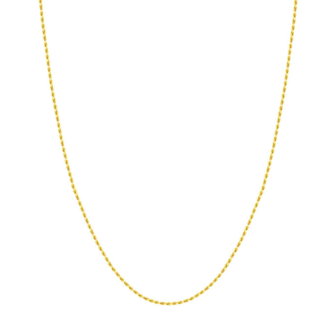 Rope Chain 1.56mm in 10k Yellow Gold 24" Length