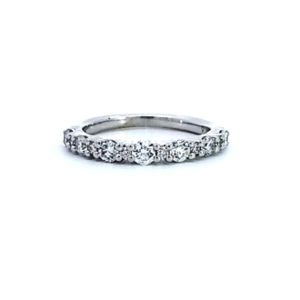 Pre-Owned 14K White Gold Prong Set Wedding Band with .50CTW Diamonds