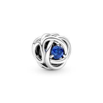 September Blue Eternity Circle Charm