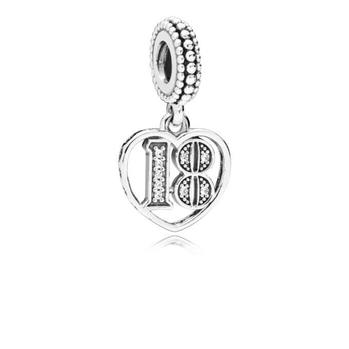 18th Celebration Dangle Charm