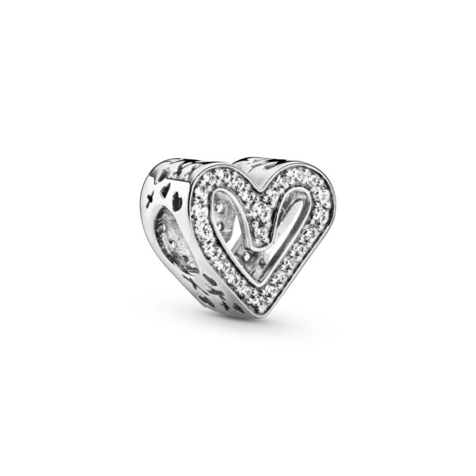 Pandora Sparkling Freehand Heart Charm