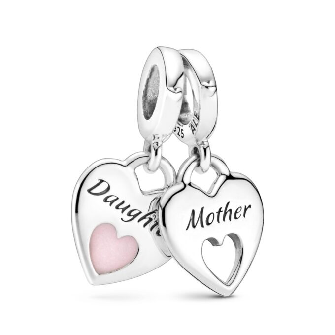 Pandora Double Heart Split Dangle Charm