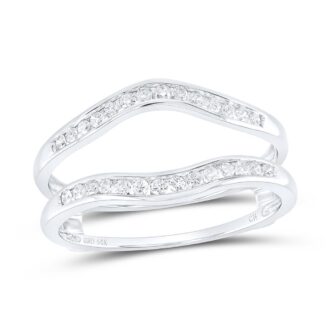 Enhancer Wedding Band with .25ctw Round Diamonds in 14k White Gold