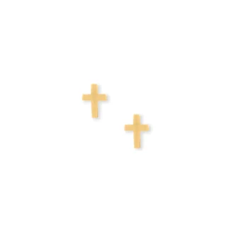 Cross Earrings in 14k Gold-Plated Sterling Silver