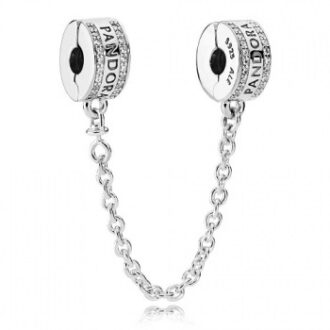 Pandora Logo Safety Chain Clip Charm