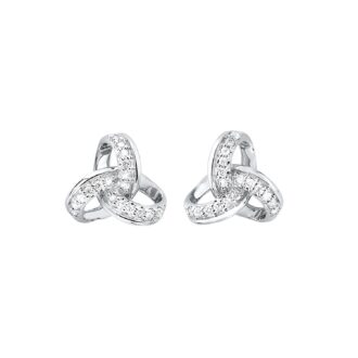 10KW Twist Knot Stud Ears w/ 36RD D=.10CTW