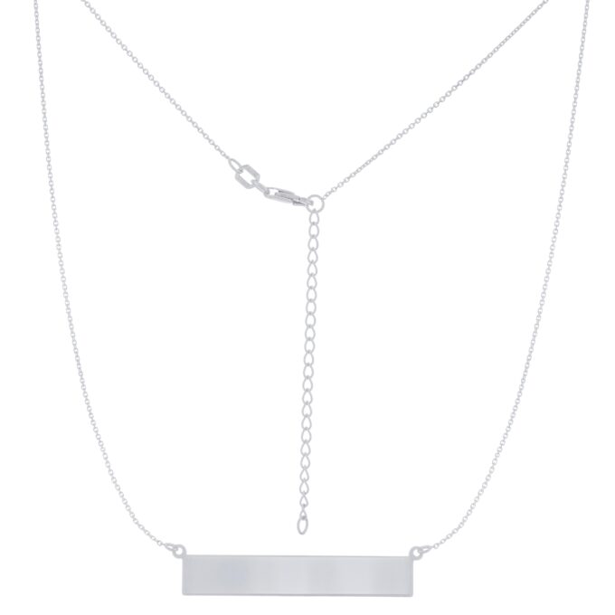 Personalized Name Plate Necklace in Sterling Silver