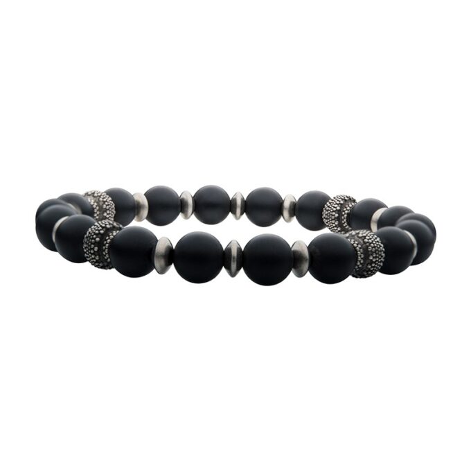 Inox Men's Beaded Bracelet