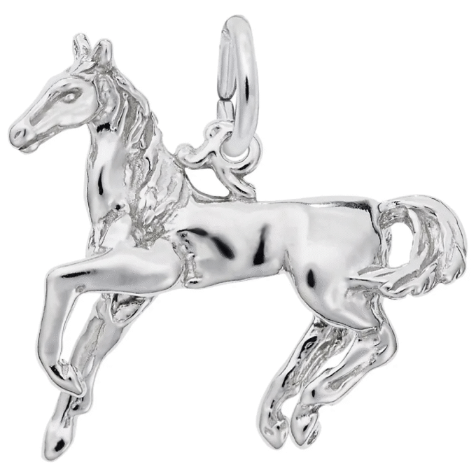 Galloping Horse Charm in Sterling Silver by Rembrandt Charms
